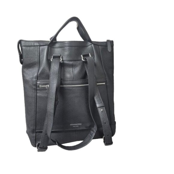 Cole Haan Grand Series Black Leather Backpack Travel Bag - Picture 2 of 15